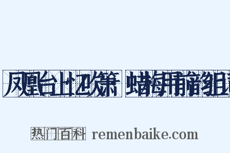 凤凰台上忆吹箫·蜡梅用前韵组词是什么意思的图片